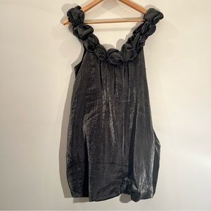Mina UK Metallic Dress, One Size (S/M), bubble hem, pockets!